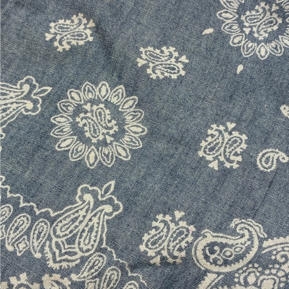 Polo by Ralph Lauren Blue Bandana Paisley Chambray Jean Shorts Women’s Size 4 - Picture 5 of 9